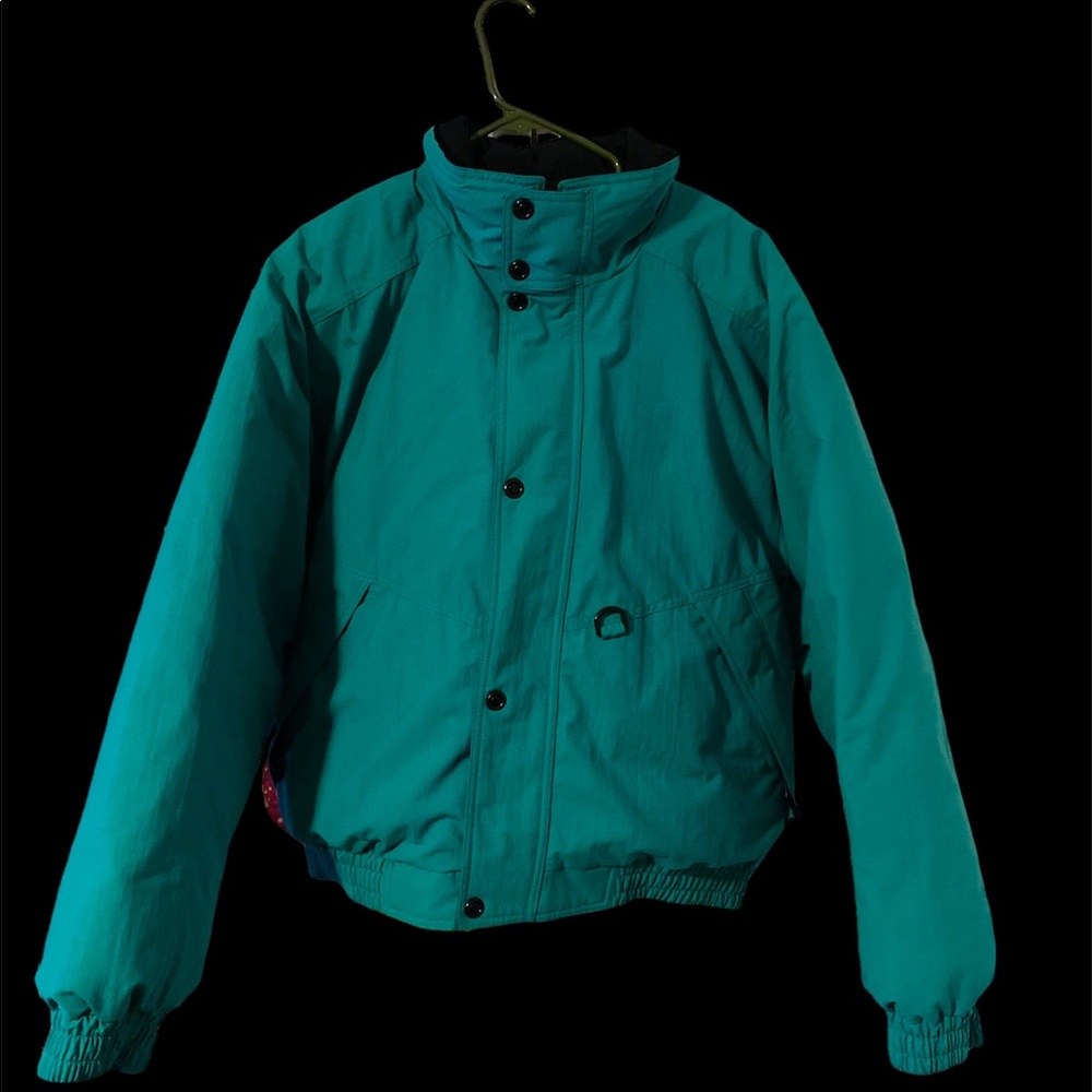 Vintage Eddie Bauer Goose Down Puffer Jacket Turquoise Mens XL